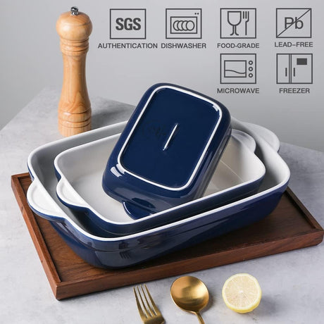 Sweejar Ceramic Bakeware Casserole Dishes for Oven | Set of 3