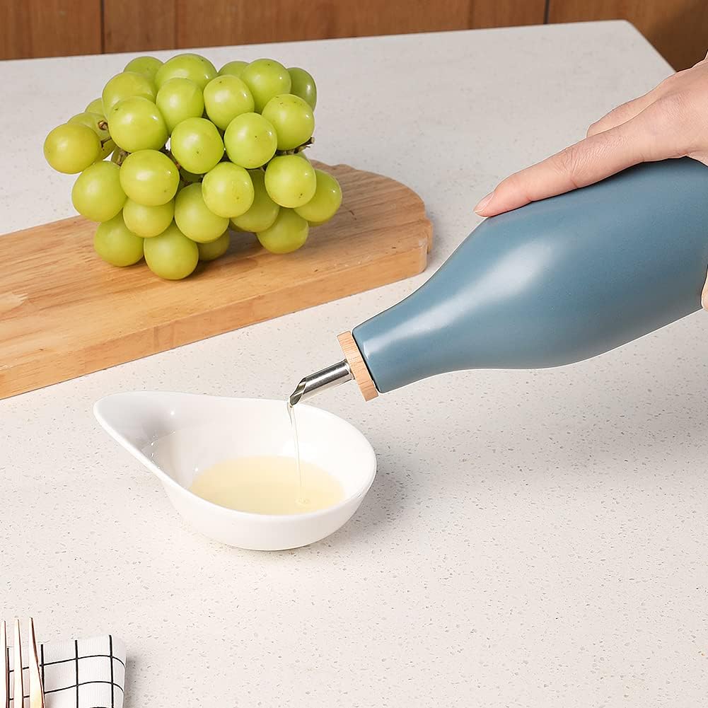 Sweejar Matte Ceramic Olive Oil Dispenser with Spout | 17 Oz