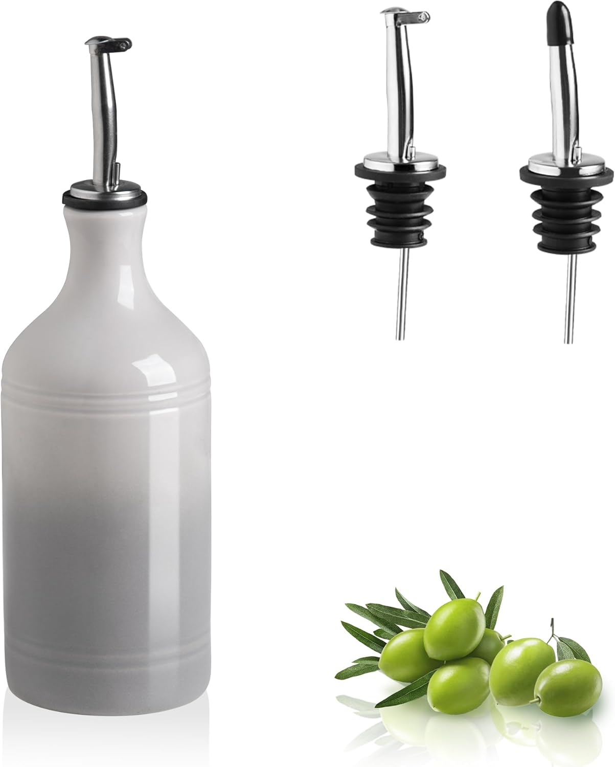 Sweejar Ceramic Olive Oil Dispenser Bottle | Storage Oil, Vinegar, Coffee Syrups