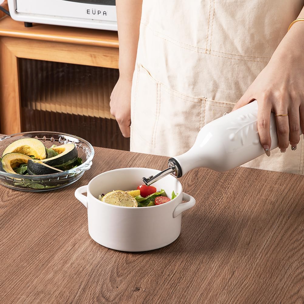 Sweejar 24 Oz Ceramic Olive Oil Dispenser Bottle with Spout