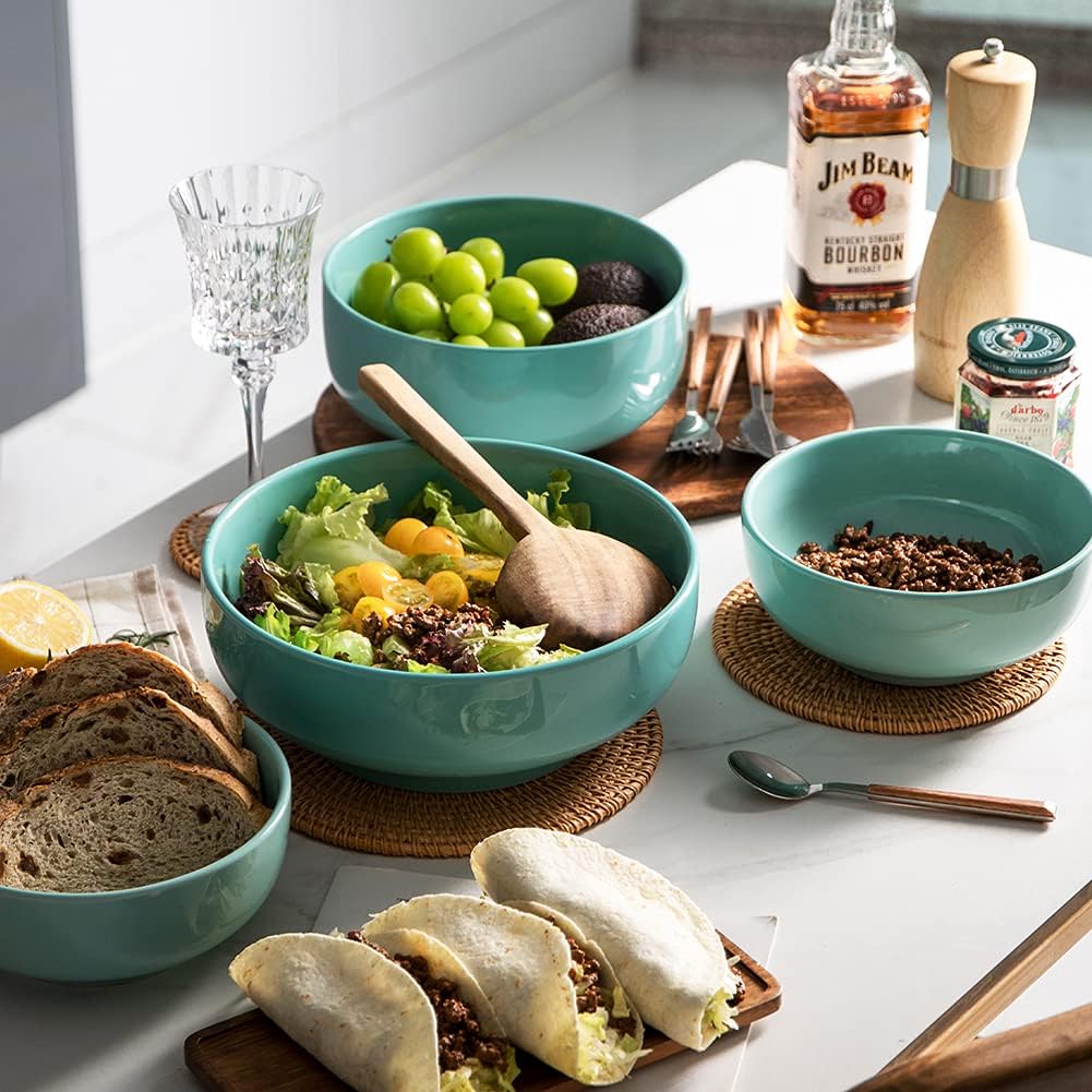 Sweejar Porcelain Serving Pasta Bowls for Salad Pasta Soup | 37 Ounce