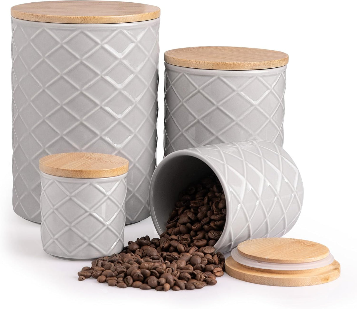 Sweejar Ceramic Canisters Food Storage Jar Sets for Kitchen
