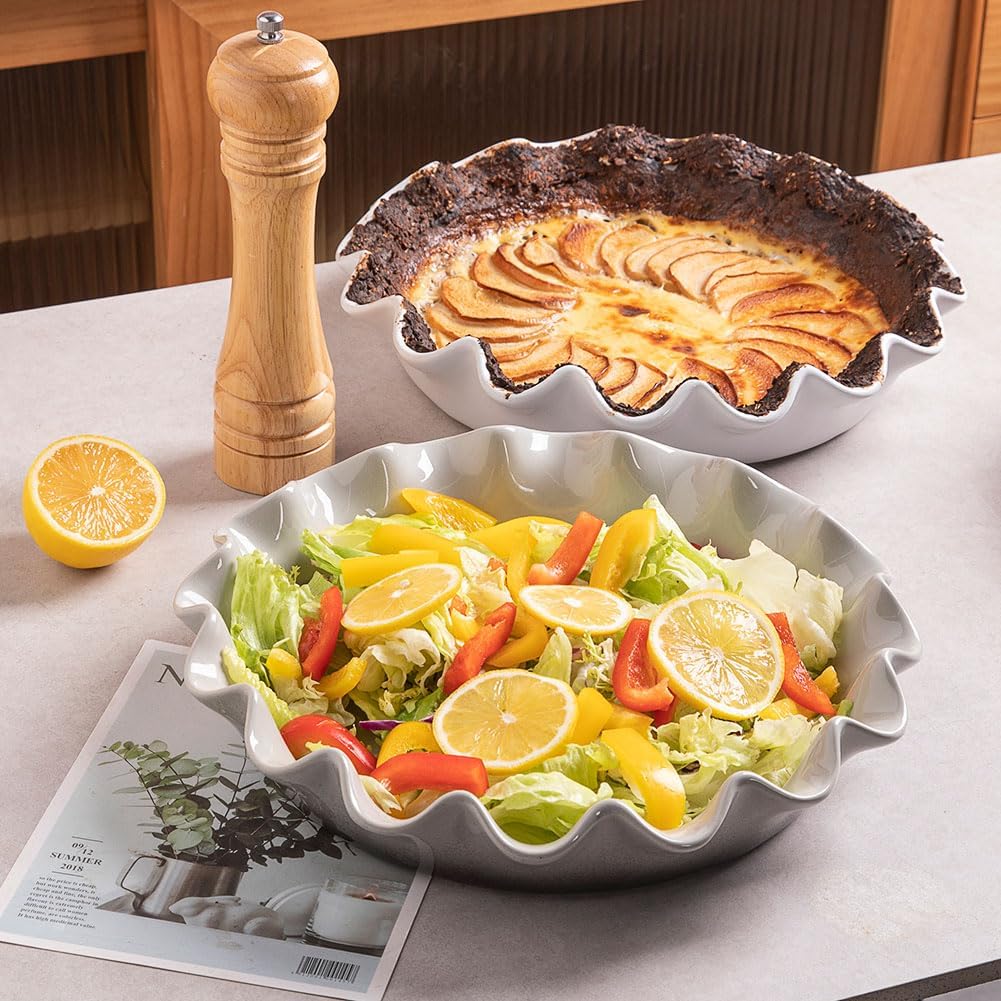 Sweejar Ceramic Pie Pan for Baking