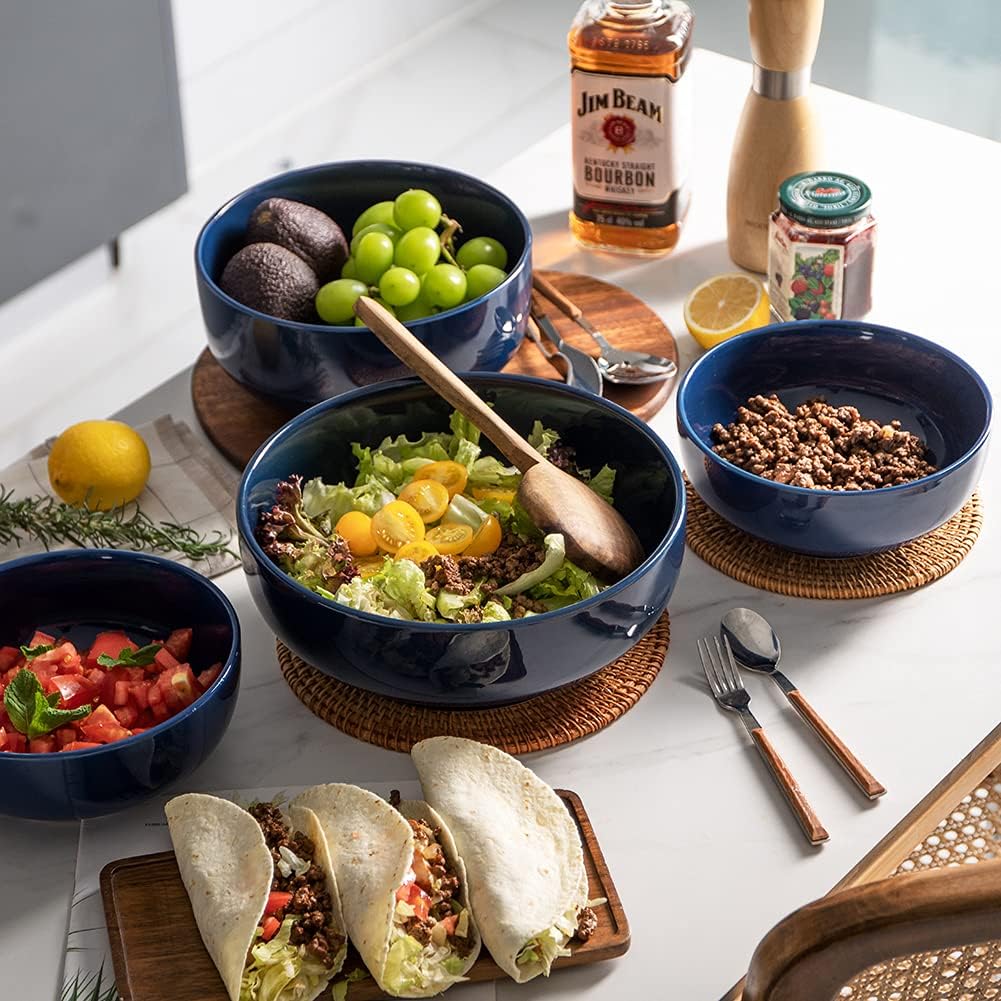 Sweejar Porcelain Serving Pasta Bowls for Salad Pasta Soup | 37 Ounce