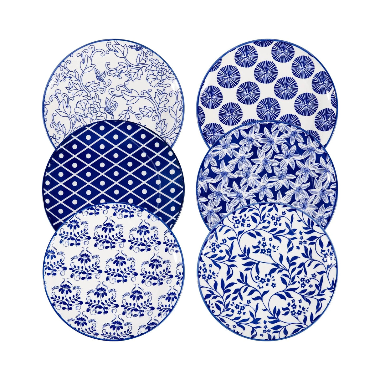 Sweejar 6PCS Ceramic Dinner Plates Set