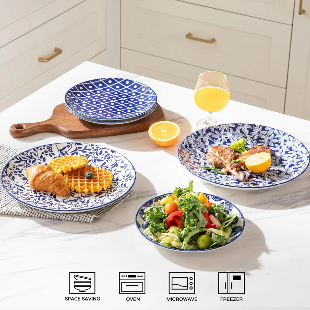 Sweejar 6PCS Ceramic Dinner Plates Set