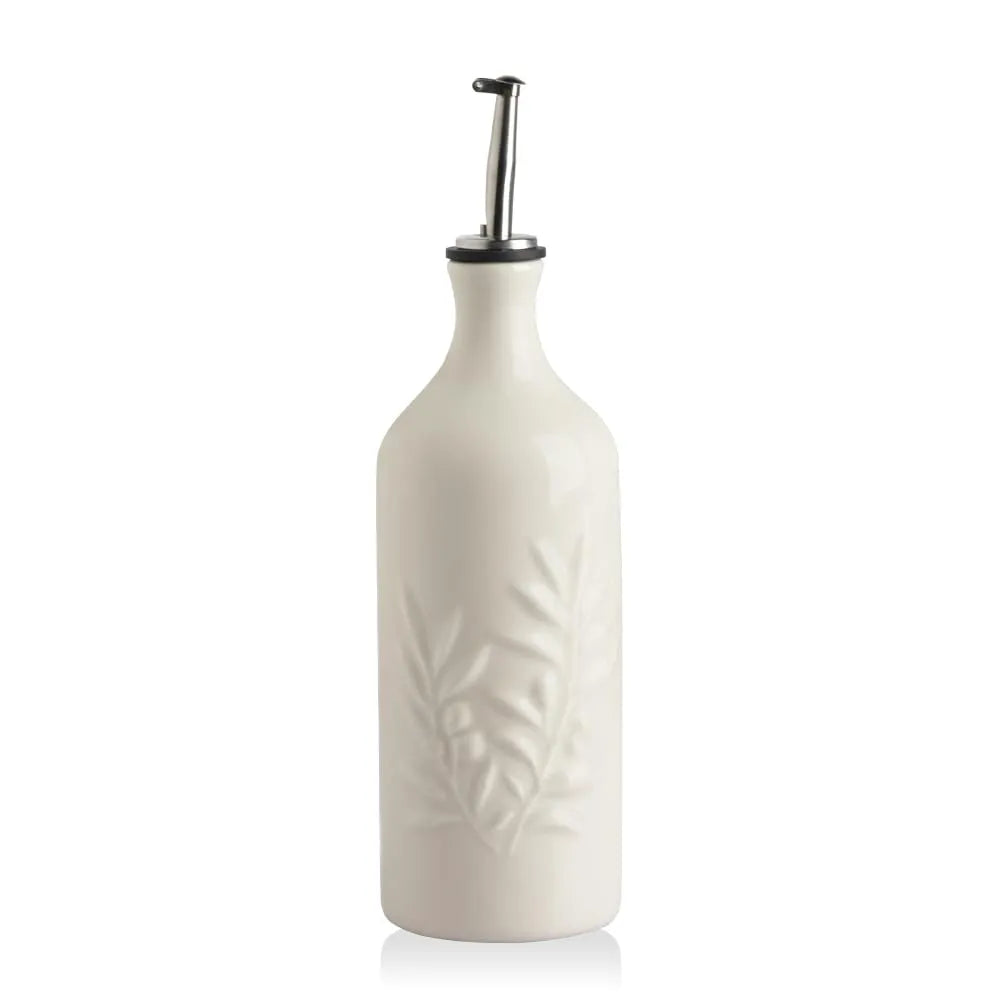 Sweejar Ceramic Olive Oil Dispenser Bottle | Storage Oil, Vinegar, Soy Sauce, Coffee Syrup, Liquids