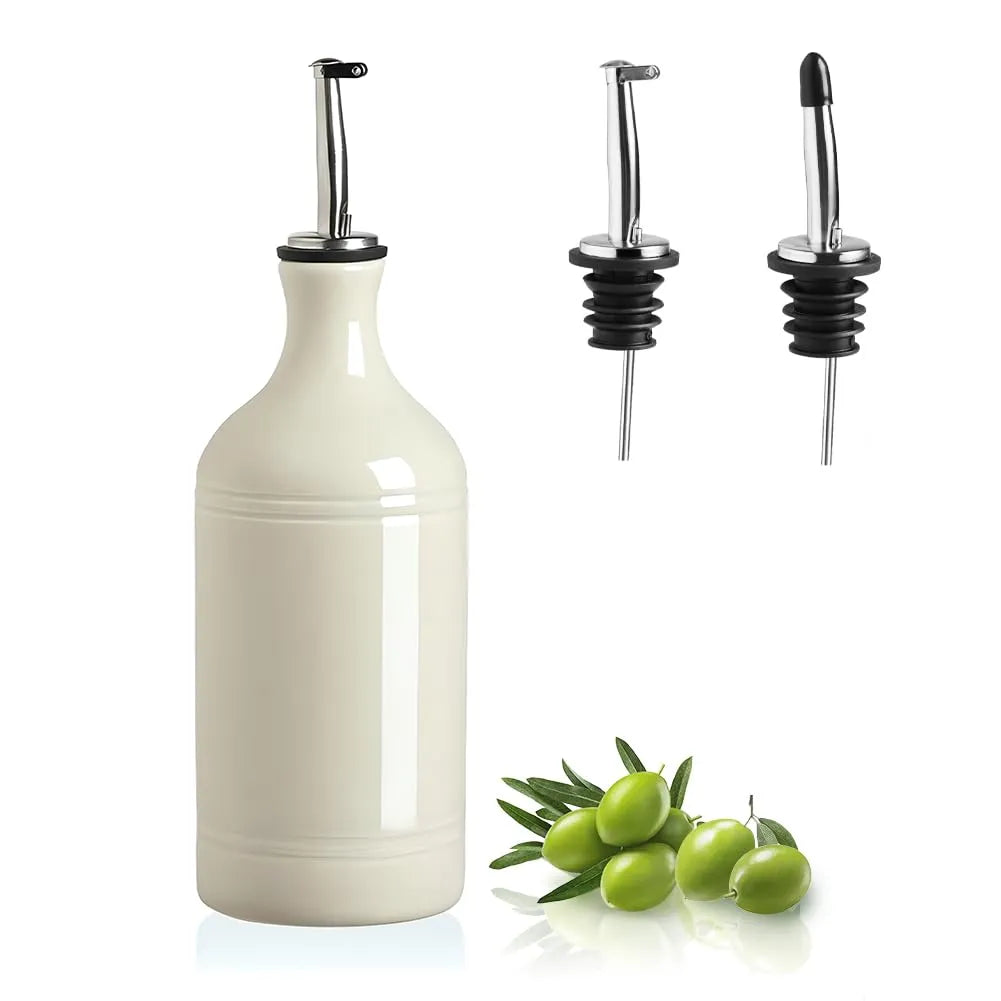 Sweejar Ceramic Olive Oil Dispenser Bottle | Storage Oil, Vinegar, Coffee Syrups