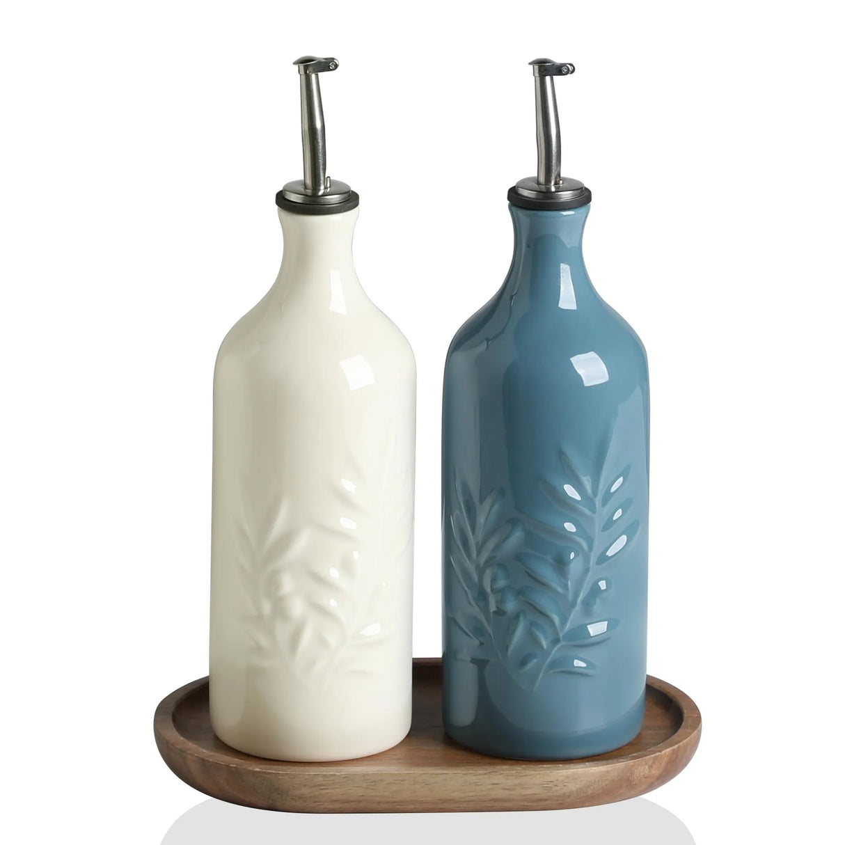 Sweejar Ceramic Olive Oil Dispenser Bottle | Storage Oil, Vinegar, Soy Sauce, Coffee Syrup, Liquids