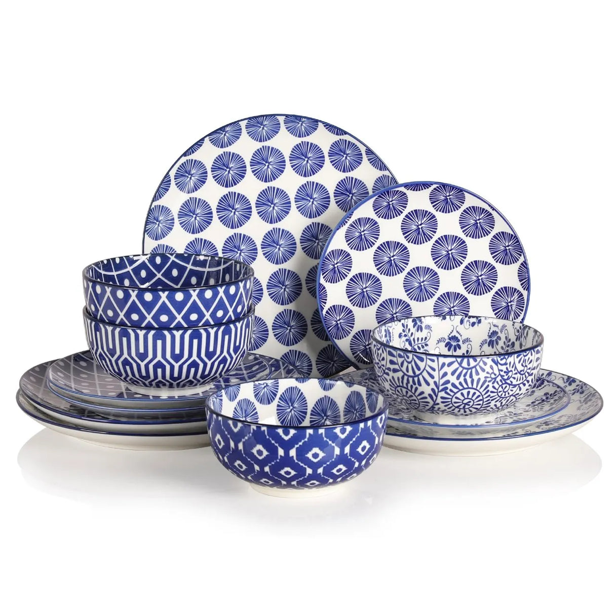 Sweejar Ceramic Dinnerware Sets | Blue and White Porcelain