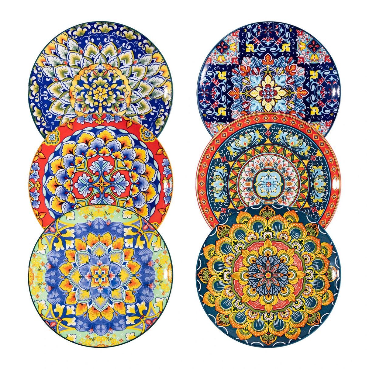 Sweejar 8inch Bohemia Salad Plates Set of 6