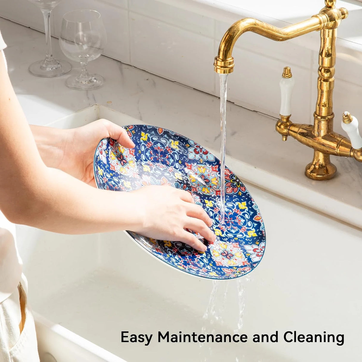 Sweejar 8inch Bohemia Salad Plates Set of 6