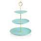 SWEEJAR 3 Tier Ceramic Cake Stand Wedding, Dessert Cupcake Stand for Tea Party Serving Platter