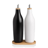 Sweejar Matte Ceramic Olive Oil Dispenser with Spout | 17 Oz