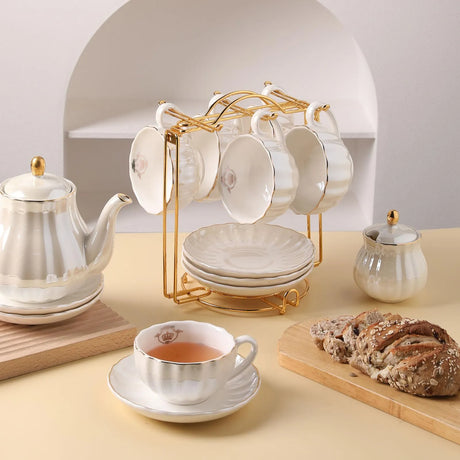 Stainless Steel Wire Rack Display Stand Service for Tea Cups(Display Stand)