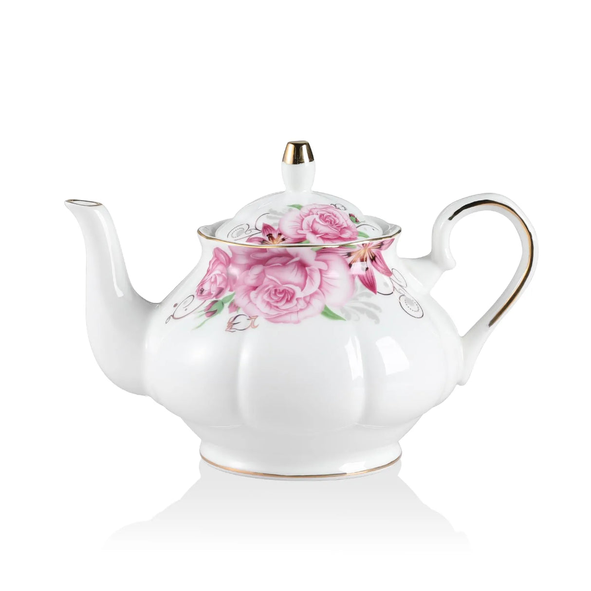 Sweejar Ceramic Teapot with Infuser | Blooming, Loose Tea, Coffee Pot