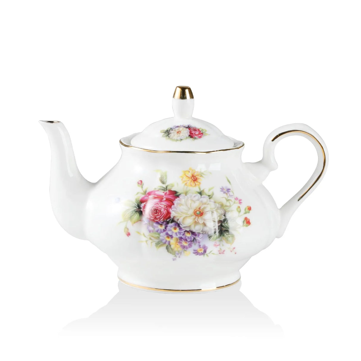 Sweejar Ceramic Teapot with Infuser | Blooming, Loose Tea, Coffee Pot