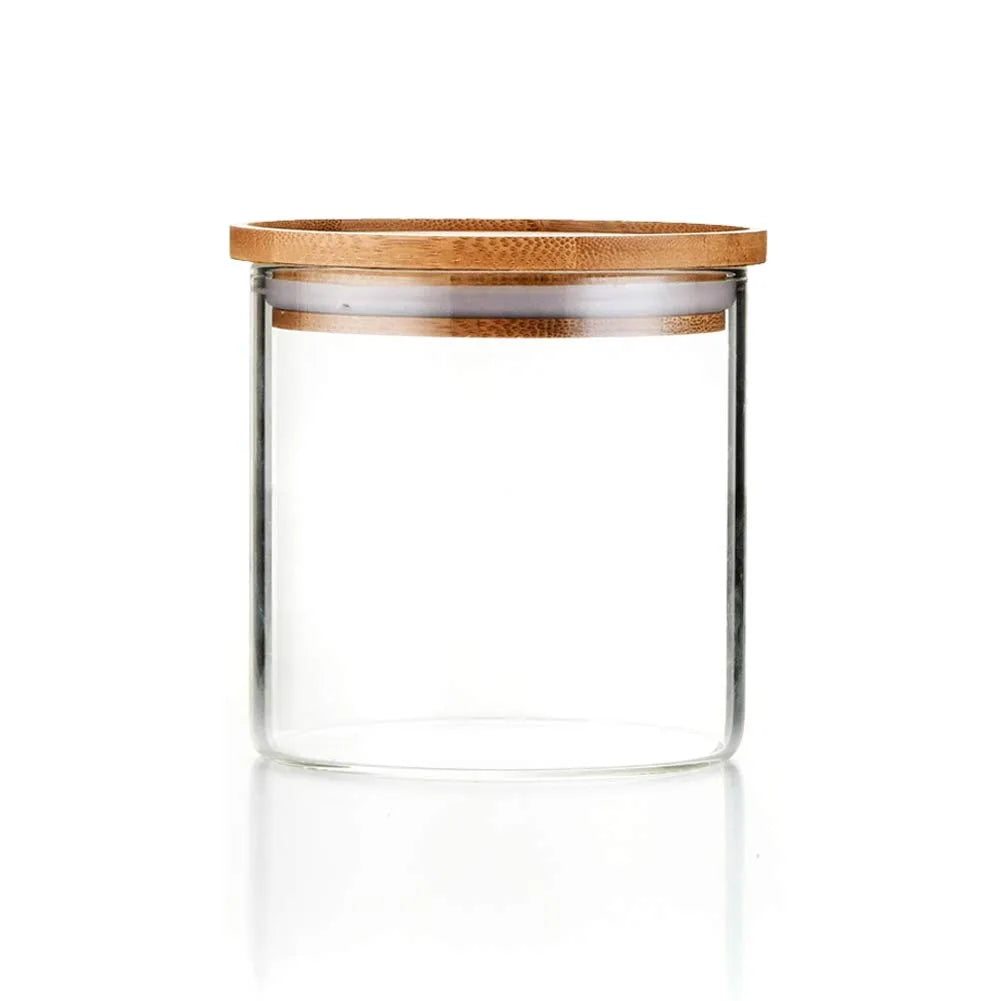 Sweejar 18 OZ Glass Food Storage Jar Canisters with Lid | Set of 3