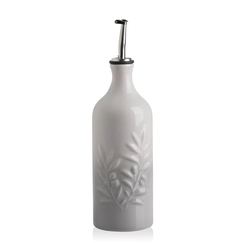 Sweejar Ceramic Olive Oil Dispenser Bottle | Storage Oil, Vinegar, Soy Sauce, Coffee Syrup, Liquids