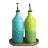 Sweejar Ceramic Olive Oil Dispenser Bottle | Storage Oil, Vinegar, Soy Sauce, Coffee Syrup, Liquids