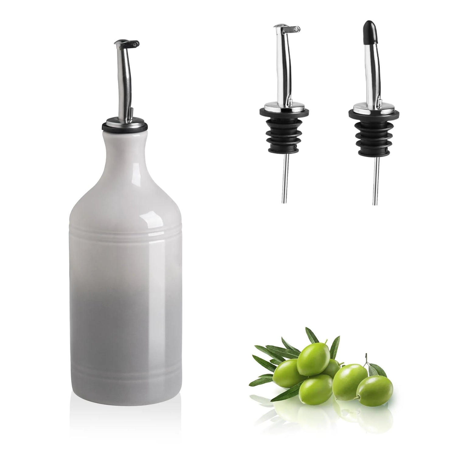 Sweejar Ceramic Olive Oil Dispenser Bottle | Storage Oil, Vinegar, Coffee Syrups