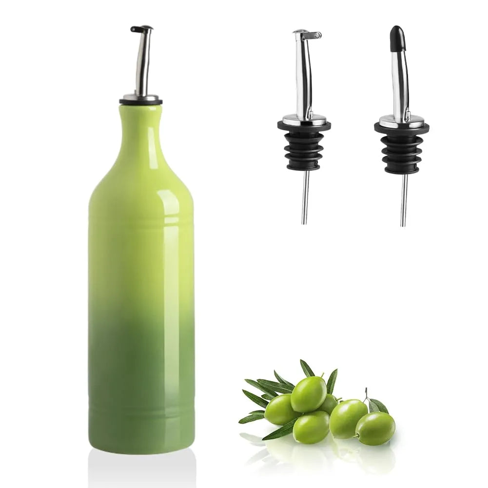 Sweejar Ceramic Olive Oil Dispenser Bottle | Storage Oil, Vinegar, Coffee Syrups