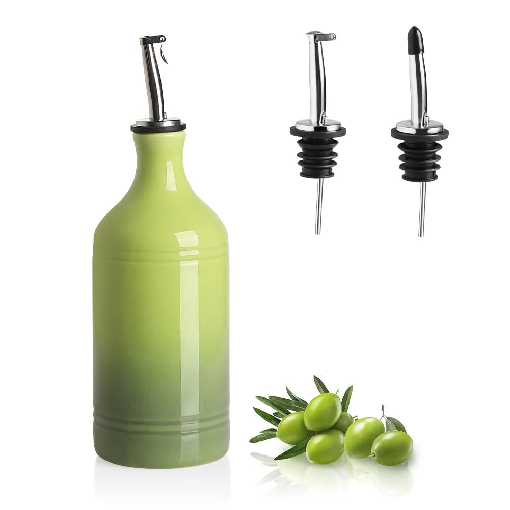 Sweejar Ceramic Olive Oil Dispenser Bottle | Storage Oil, Vinegar, Coffee Syrups