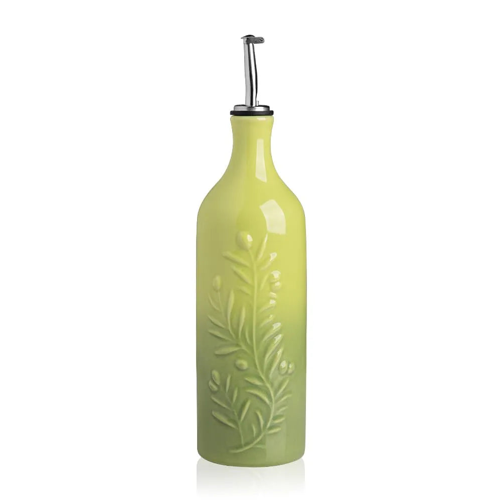 Sweejar 24 Oz Ceramic Olive Oil Dispenser Bottle with Spout