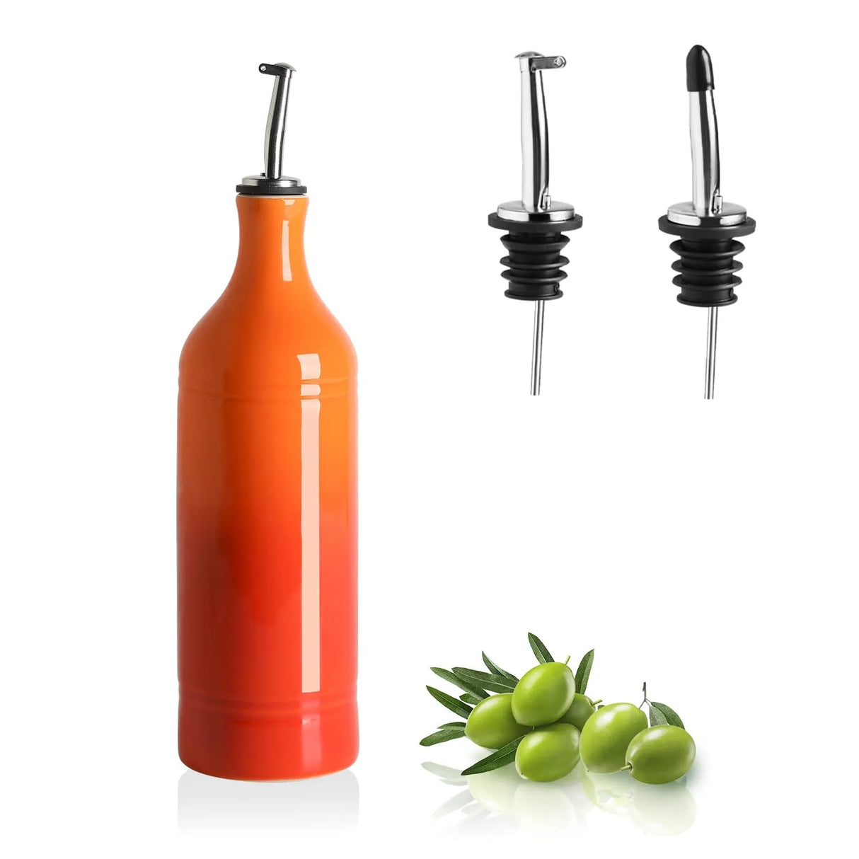 Sweejar Ceramic Olive Oil Dispenser Bottle | Storage Oil, Vinegar, Coffee Syrups