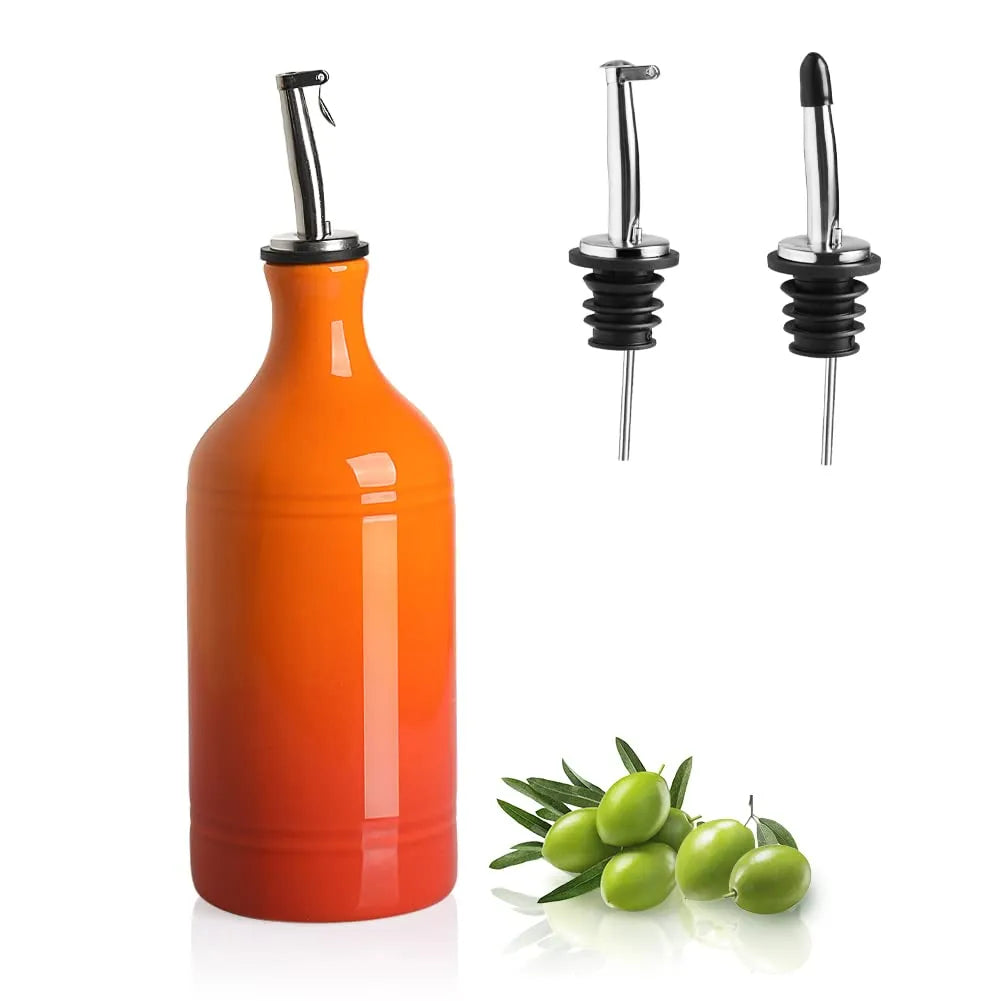 Sweejar Ceramic Olive Oil Dispenser Bottle | Storage Oil, Vinegar, Coffee Syrups