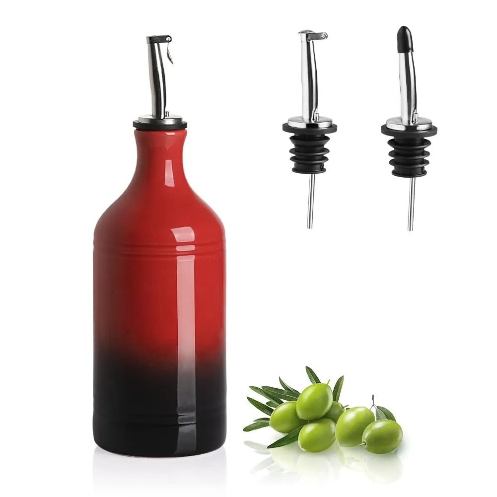 Sweejar Ceramic Olive Oil Dispenser Bottle | Storage Oil, Vinegar, Coffee Syrups