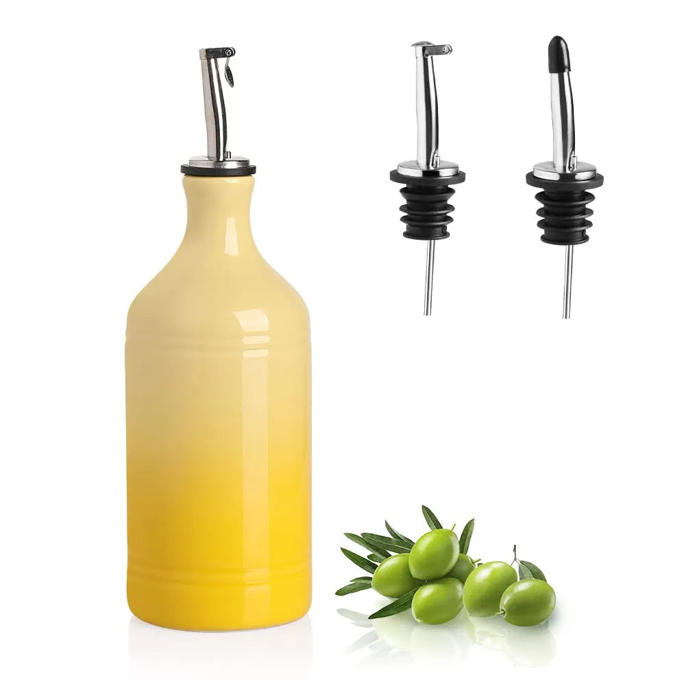 Sweejar Ceramic Olive Oil Dispenser Bottle | Storage Oil, Vinegar, Coffee Syrups