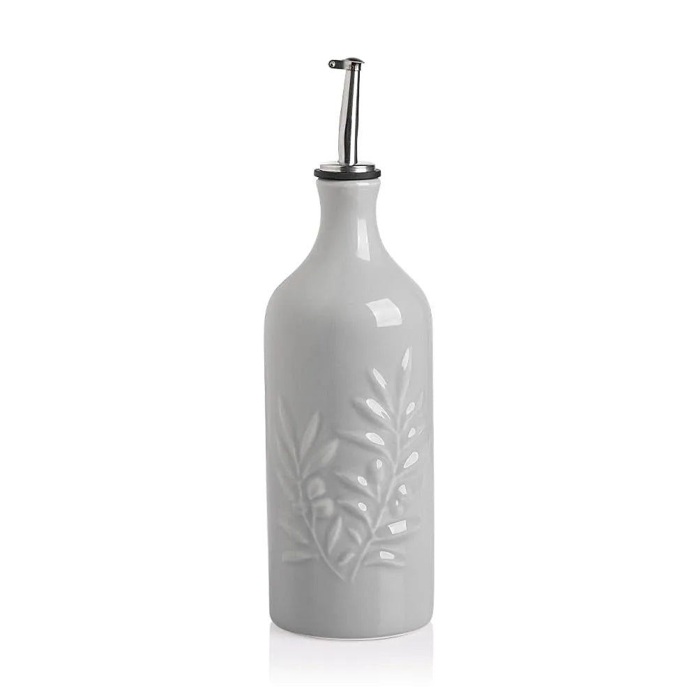 Sweejar Ceramic Olive Oil Dispenser Bottle | Storage Oil, Vinegar, Soy Sauce, Coffee Syrup, Liquids
