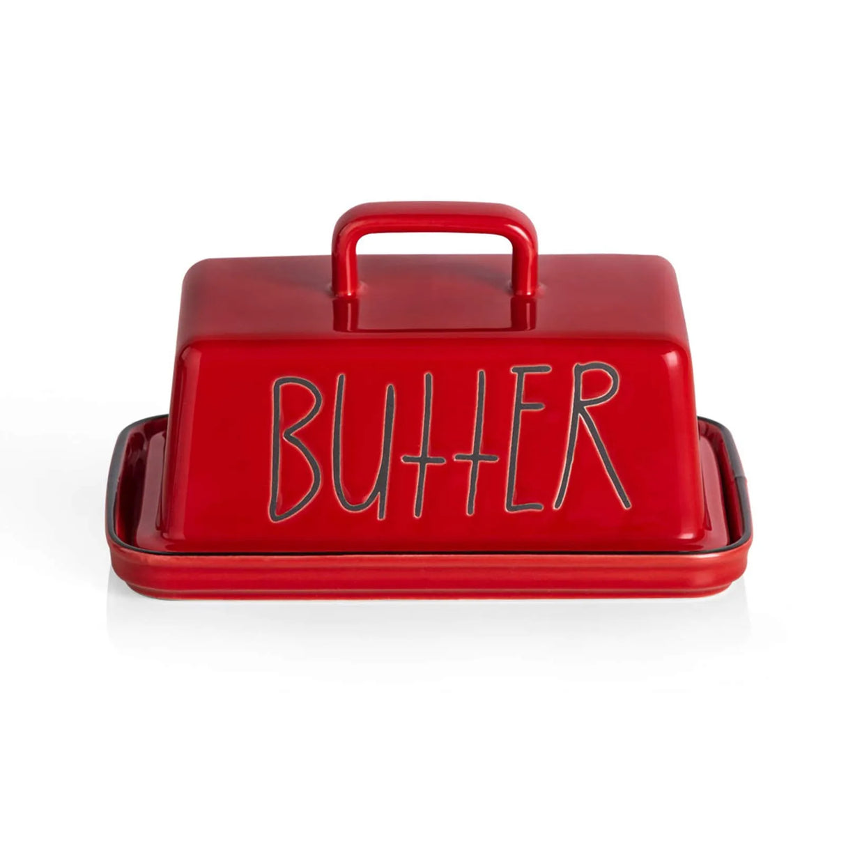 Sweejar Ceramic Butter Dish with Handle Lid | 7.3 Inch