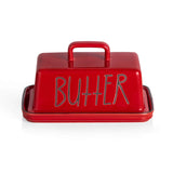Sweejar Ceramic Butter Dish with Handle Lid | 7.3 Inch