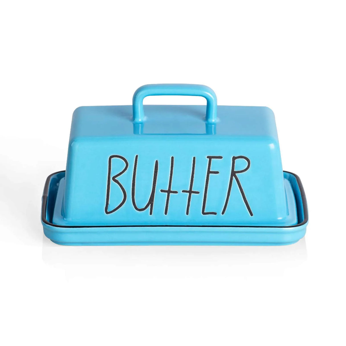 Sweejar Ceramic Butter Dish with Handle Lid | 7.3 Inch