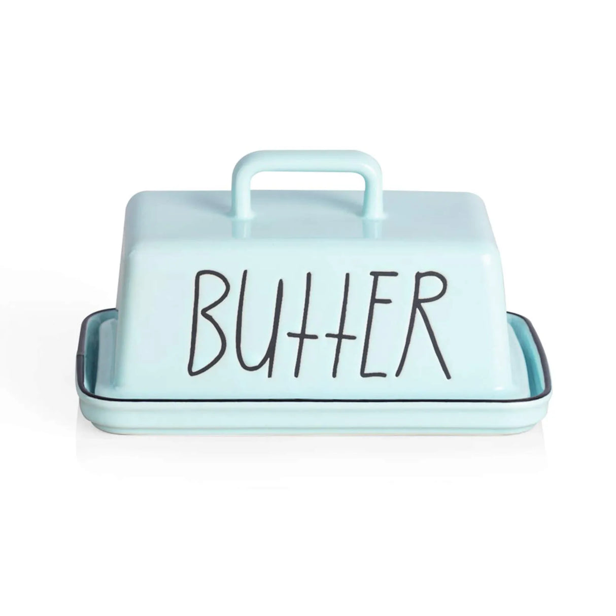 Sweejar Ceramic Butter Dish with Handle Lid | 7.3 Inch