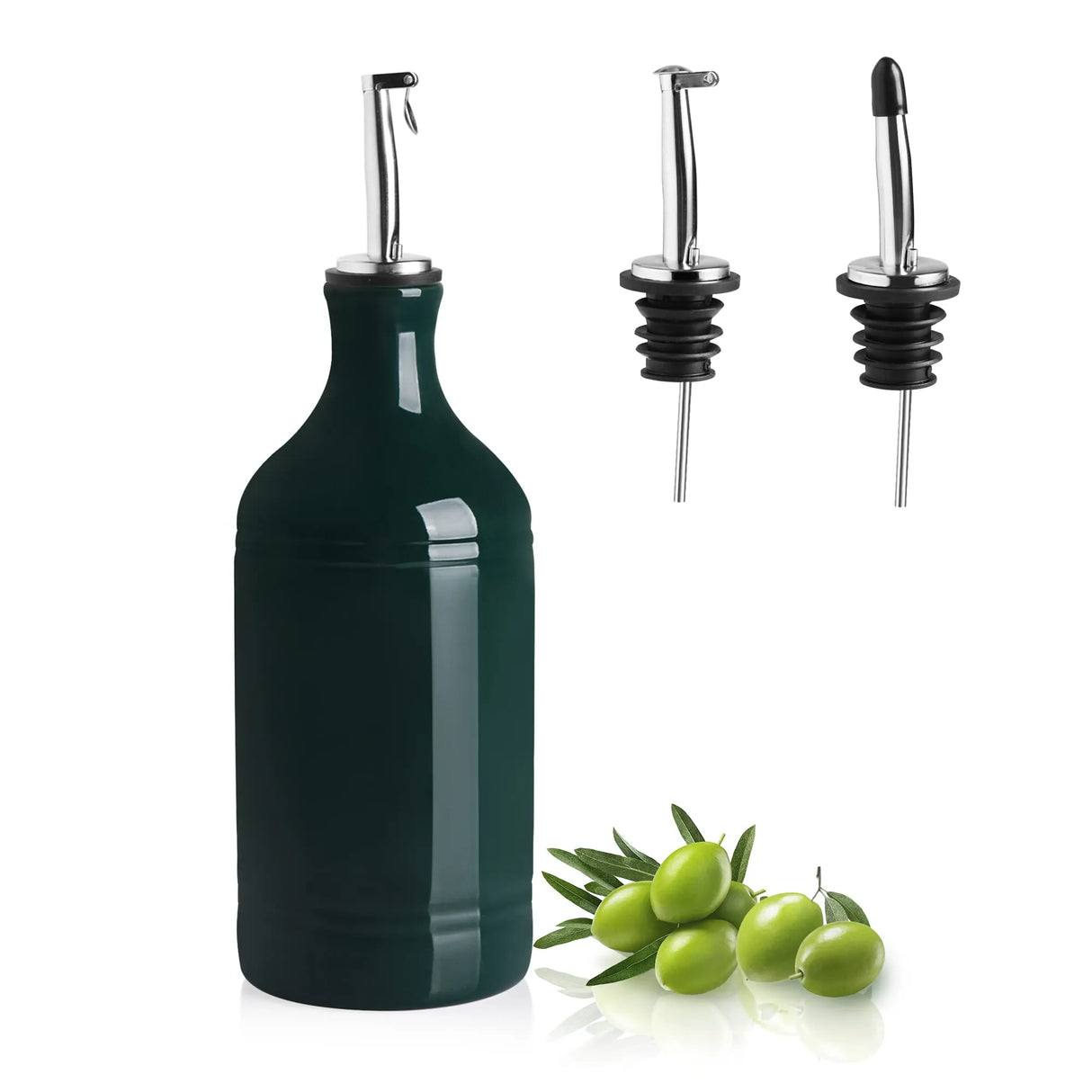 Sweejar Ceramic Olive Oil Dispenser Bottle | Storage Oil, Vinegar, Coffee Syrups