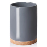 Sweejar Kitchen Utensil Holder |  8.2" | Wooden Bottom