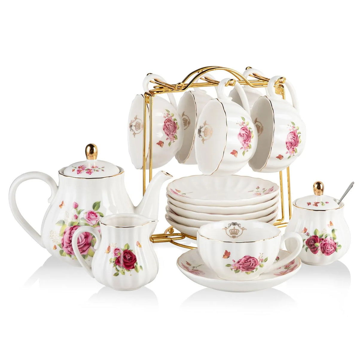 SWEEJAR Porcelain Tea Sets British Royal Series