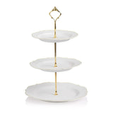 SWEEJAR 3 Tier Ceramic Cupcake Stand | Wedding, Dessert, Tea Party
