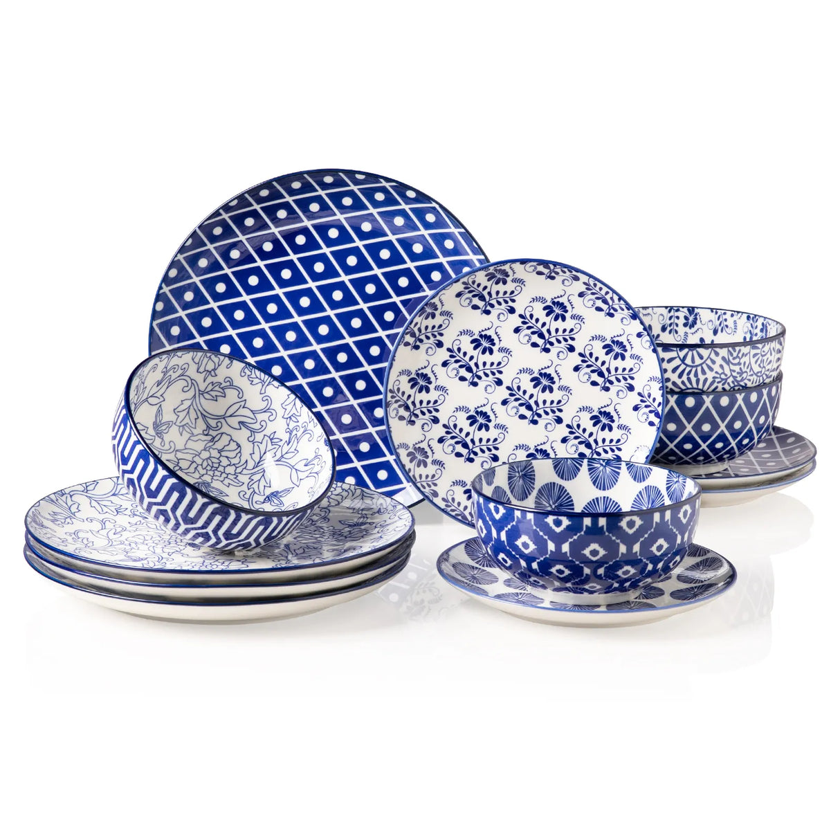 Sweejar Ceramic Dinnerware Sets | Blue and White Porcelain