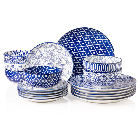 Sweejar Ceramic Dinnerware Sets | Blue and White Porcelain