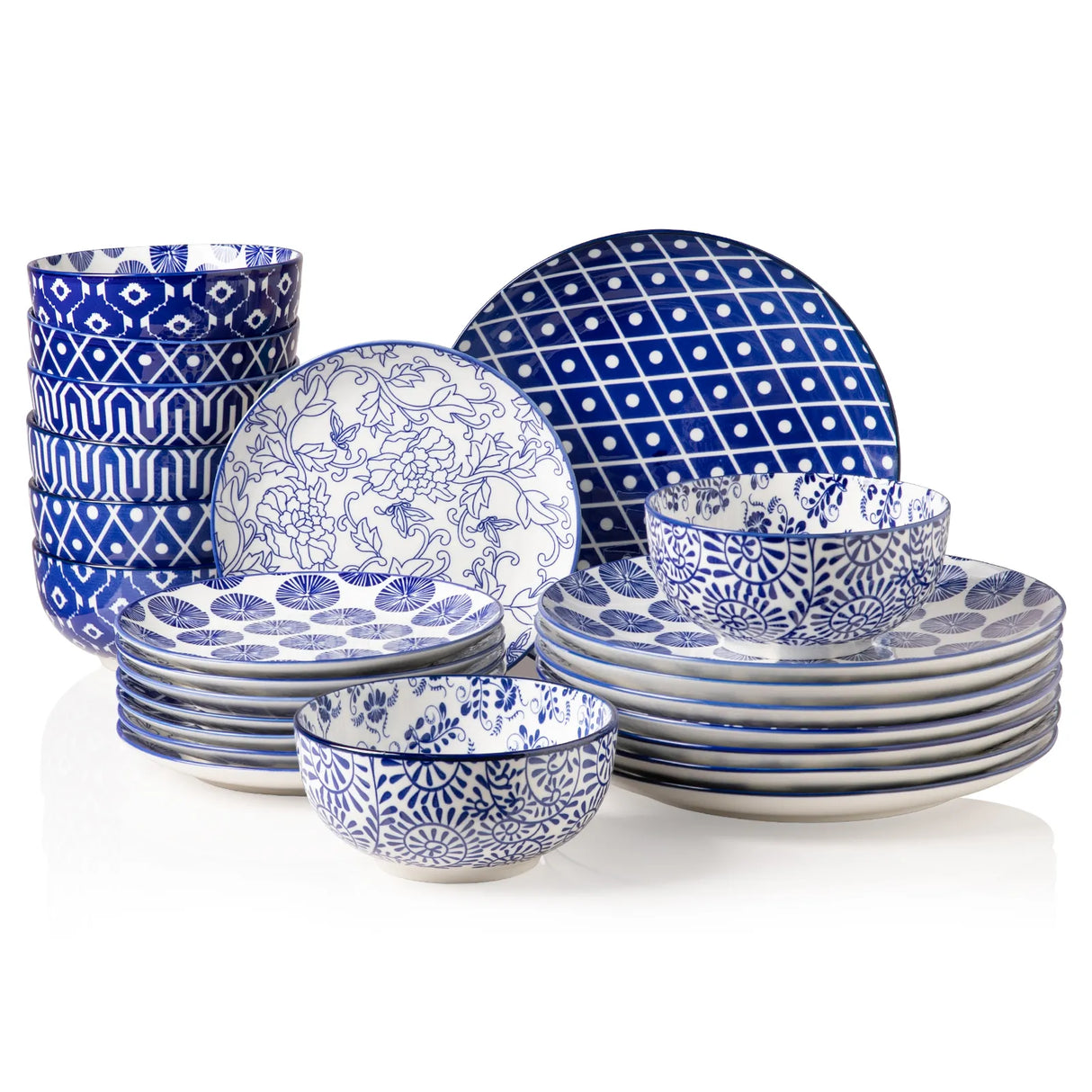 Sweejar Ceramic Dinnerware Sets | Blue and White Porcelain