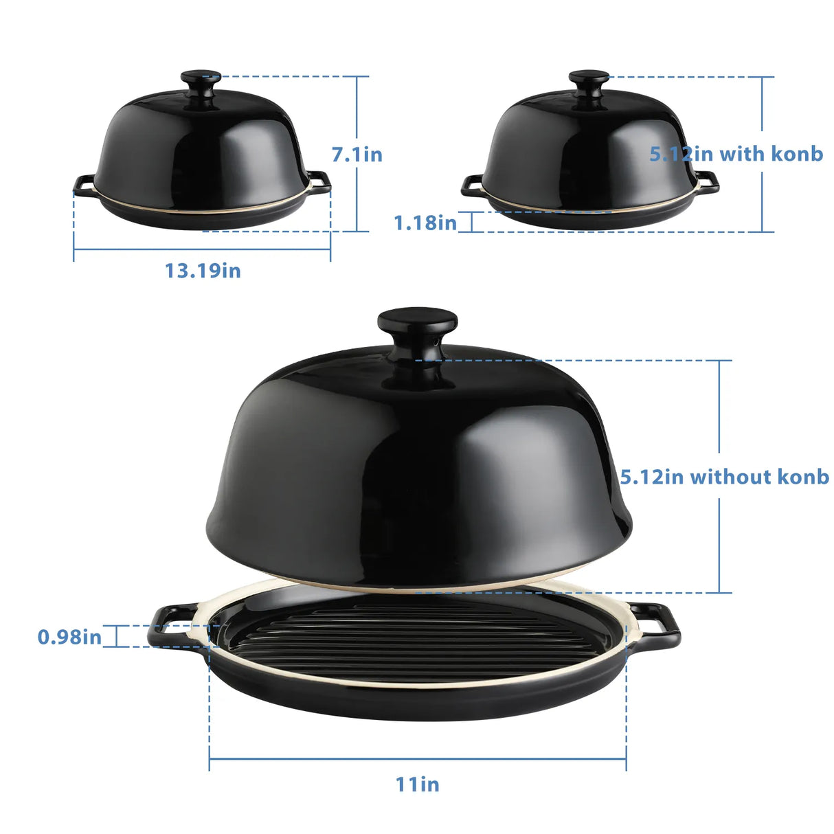 Sweejar Ceramic Bread Oven with Lid