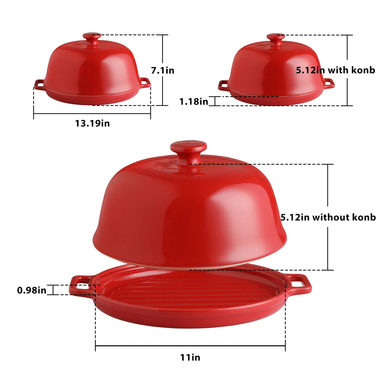 Sweejar Ceramic Bread Oven with Lid