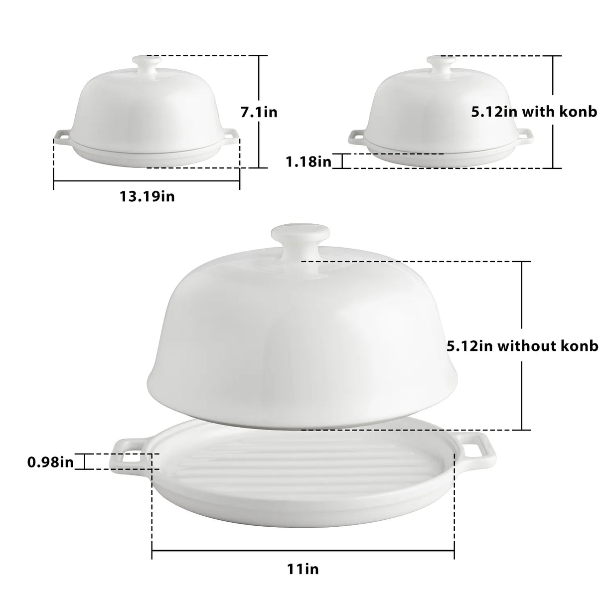 Sweejar Ceramic Bread Oven with Lid