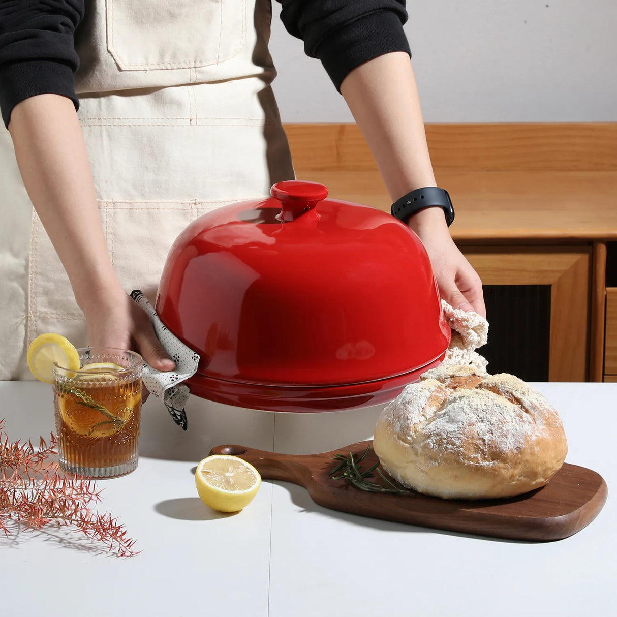 Sweejar Ceramic Bread Oven with Lid