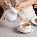 SWEEJAR Royal Teapot, Ceramic Tea Pot with Removable Stainless Steel Infuser, Blooming & Loose Leaf Teapot - 28 Ounce