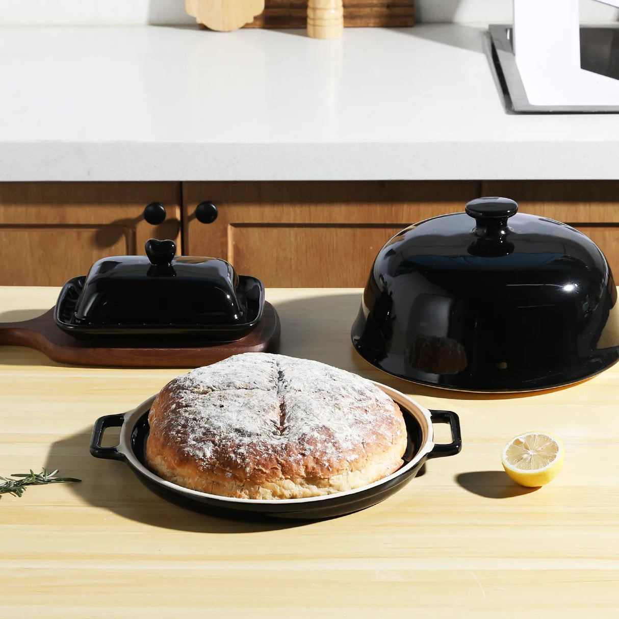 Sweejar Ceramic Bread Oven with Lid
